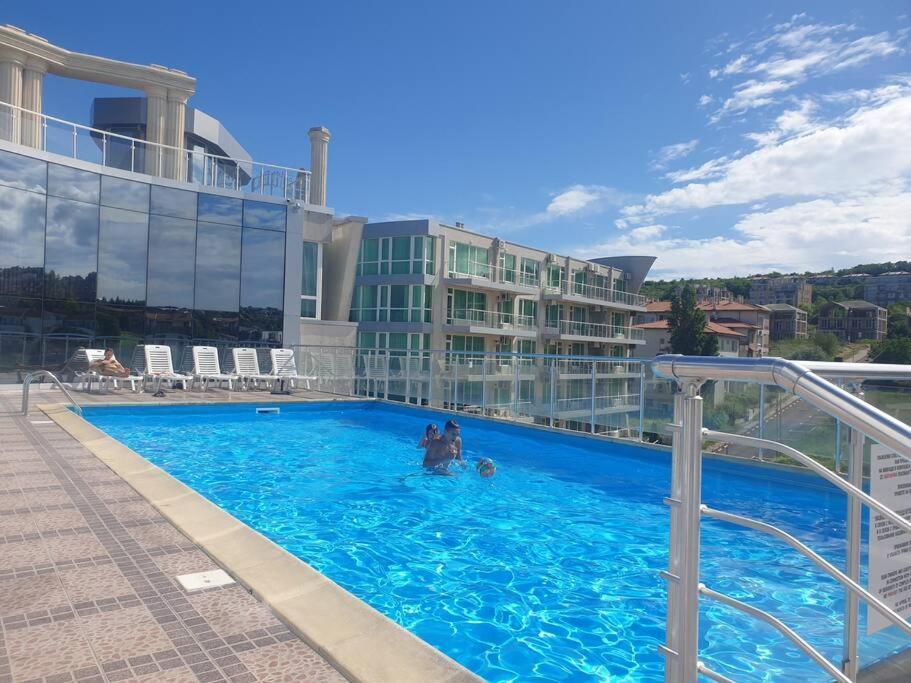 Studio Silver Terace With Sea View For 4 Person Bjala Kültér fotó